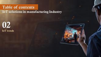 IoT Solutions In Manufacturing Industry Powerpoint Presentation Slides IoT CD Engaging Editable