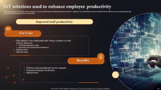 IoT Solutions In Manufacturing Industry Powerpoint Presentation Slides IoT CD Visual Impactful