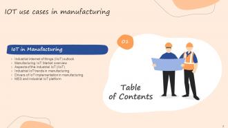 IoT Use Cases In Manufacturing Powerpoint Presentation Slides Attractive Compatible