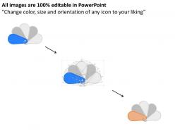 Iq five sequential tags and icons for process flow powerpoint template