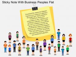 Ir sticky note with business peoples flat powerpoint design