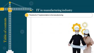 IT In Manufacturing Industry Powerpoint Presentation Slides