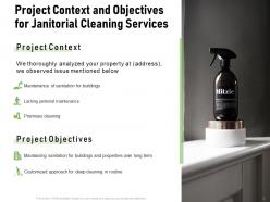 Janitorial Cleaning Services Proposal Powerpoint Presentation Slides