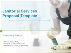 Janitorial Services Proposal Template Powerpoint Presentation Slides