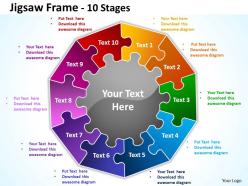 3121115 style division pie-puzzle 10 piece powerpoint template diagram graphic slide