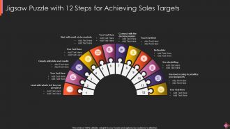 Jigsaw Puzzle With 12 Steps For Achieving Sales Targets