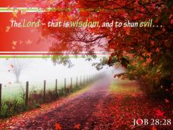 Job 28 28 the lord that is wisdom powerpoint church sermon