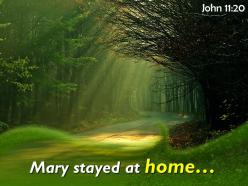 John 11 20 mary stayed at home powerpoint church sermon