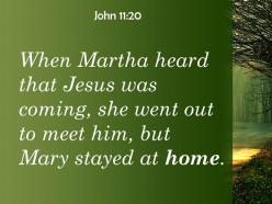 John 11 20 mary stayed at home powerpoint church sermon