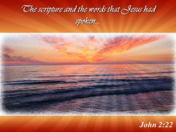 John 2 22 the scripture and the words powerpoint church sermon