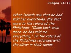 Judges 16 18 the silver in their hands powerpoint church sermon