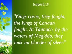 Judges 5 19 they took no plunder of silver powerpoint church sermon