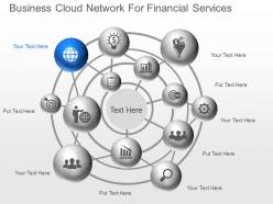 Ka business cloud network for financial services powerpoint template