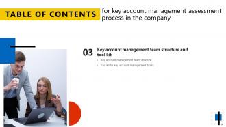 Key Account Management Assessment Process In The Company Powerpoint Presentation Slides