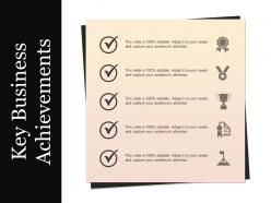 Key business achievements powerpoint images