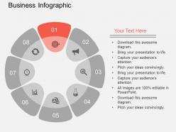 Kj eight staged circle of business tags infographics flat powerpoint design