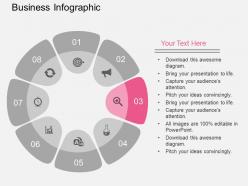 Kj eight staged circle of business tags infographics flat powerpoint design