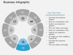 Kj eight staged circle of business tags infographics flat powerpoint design