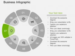 Kj eight staged circle of business tags infographics flat powerpoint design