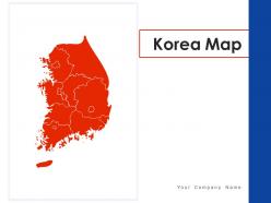 Korea map geographical location political map states information