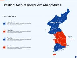 Korea map geographical location political map states information