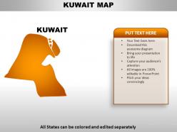 Kuwait country powerpoint maps