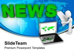 Latest news on laptop communication powerpoint templates ppt themes and graphics 0213