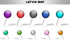 Latvia country powerpoint maps