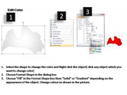 Latvia country powerpoint maps