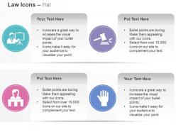 Law gavel demonstration hand ppt icons graphics