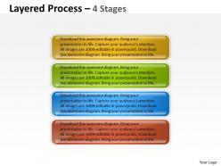 Layered process 4 steps diagram 17