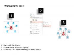 Leadership in network with team flat powerpoint design