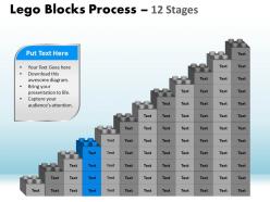 Lego blocks process 12 stages style 1 powerpoint slides and ppt templates 0412