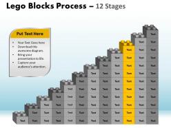 Lego blocks process 12 stages style 1 powerpoint slides and ppt templates 0412