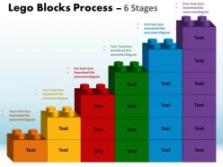 Lego blocks process 6 stages style 1 powerpoint slides and ppt templates 0412