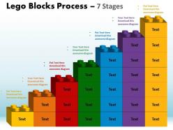 Lego blocks process 7 stages style 1 powerpoint slides and ppt templates 0412