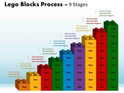 Lego blocks process 9 stages style 1 powerpoint slides and ppt templates 0412 5