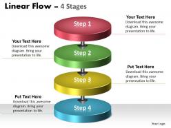 Linear flow 4 steps diagram 19