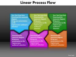 Linear process flow editable powerpoint templates