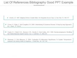 List of references bibliography good ppt example