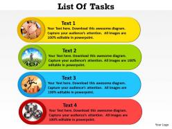 List of tasks colorful 21