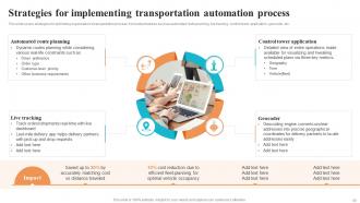 Logistics And Supply Chain Automation System For Improving Delivery Operations Powerpoint Presentation Slides