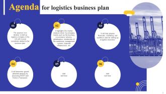 Logistics Business Plan Powerpoint Presentation Slides Idea Captivating