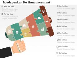 Loudspeaker for announcement flat powerpoint design