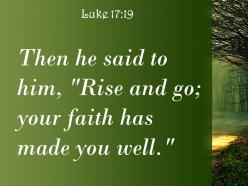 Luke 17 9 your faith has made you well powerpoint church sermon