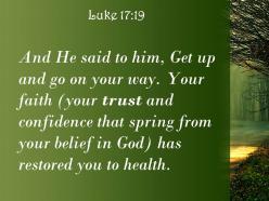 Luke 17 9 your faith has made you well powerpoint church sermon