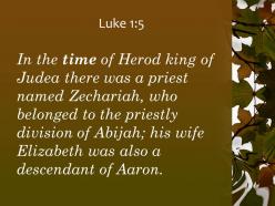 Luke 1 5 elizabeth was also a descendant powerpoint church sermon