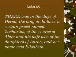 Luke 1 5 elizabeth was also a descendant powerpoint church sermon