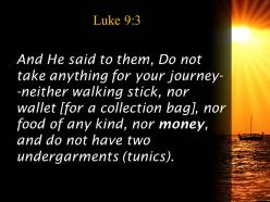 Luke 9 3 take nothing for the journey powerpoint church sermon