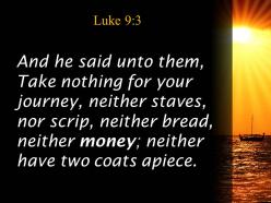 Luke 9 3 take nothing for the journey powerpoint church sermon